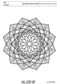 Mandala boyama sayfaları